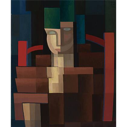 "Srta. del sombrero verde" (1919), de Emilio Pettoruti, vendida en Sotheby’s (NY) en mayo de 2008 por 629.000 dólares